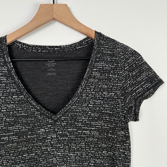 Icebreaker Merino Wool Cool-Lite Yanni Short Sleeve Tee Windstorm T-Shirt Dress - Picture 3 of 9